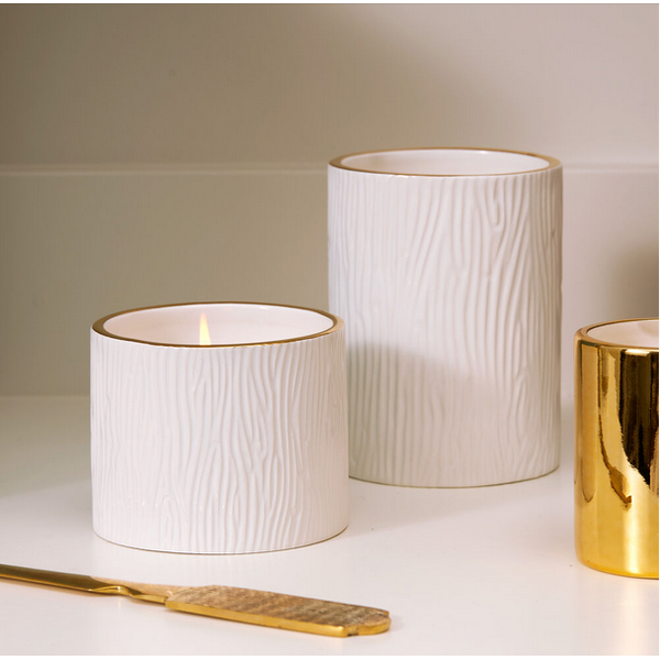 FFr Medium Gilded Ceramic Candle
