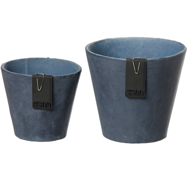 Large Blue Recycled Paper Lotus Cup