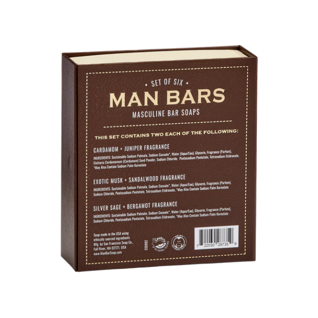 Man Bar Set of 6 2Oz Soap