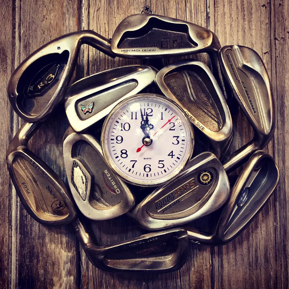 golf club clock