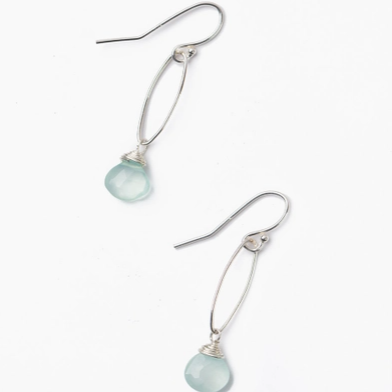 Serenity Seafoam Chalcedony Earrings