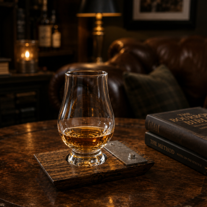 Whiskey Coaster w/Metal
