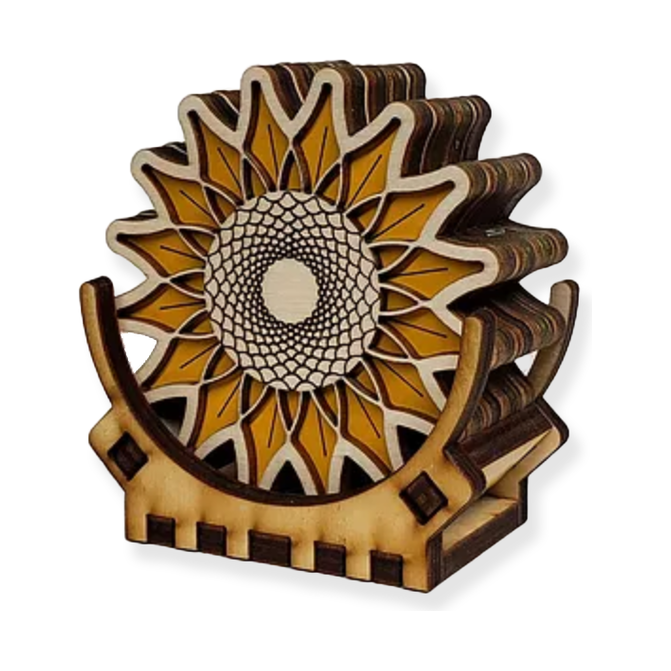 Sunflower Coaster Set