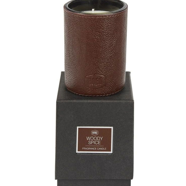 Woody Spice Brown Candle