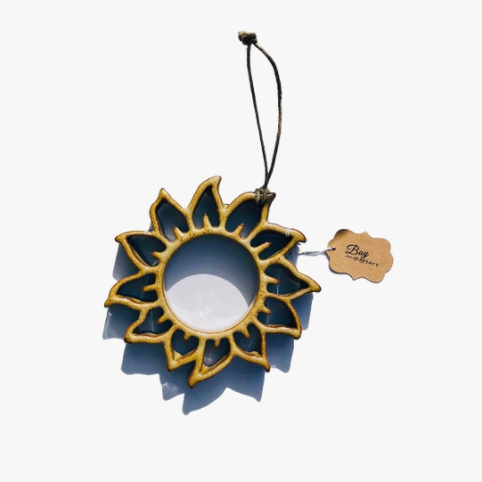 Amber Sunflower Ornament