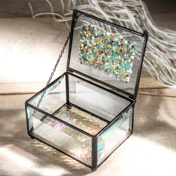 Fused Glass Pebble Box