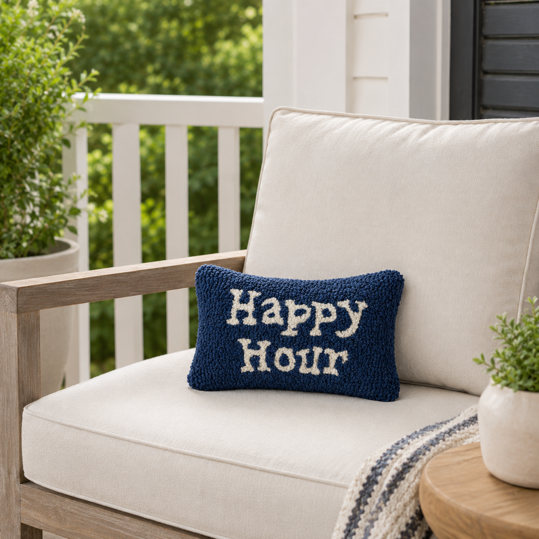 Blue Happy Hour Pillow