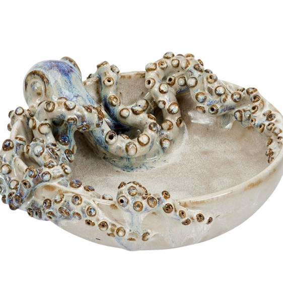 Cream Octopus Bowl