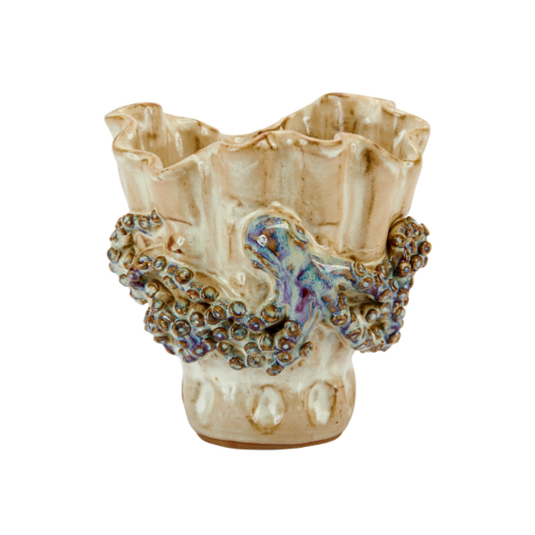 Sm Octopus Vase Cream