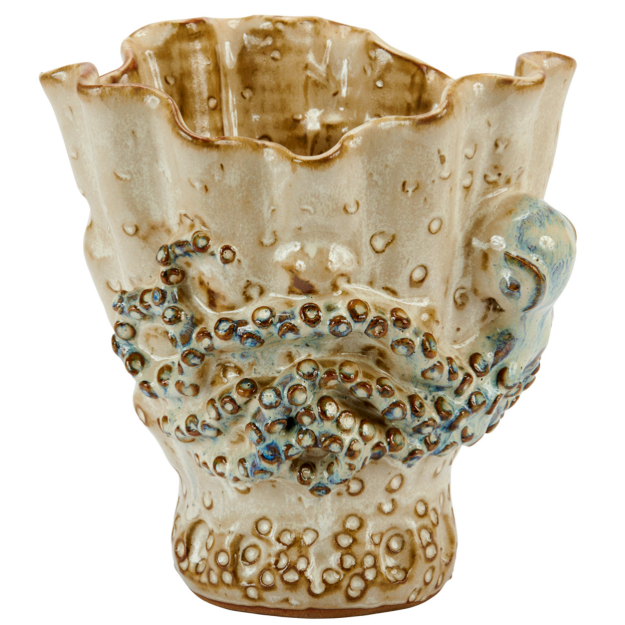 Sm Octopus Vase Cream