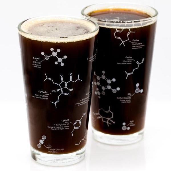 Pair of Science of Beer Pint Glasses