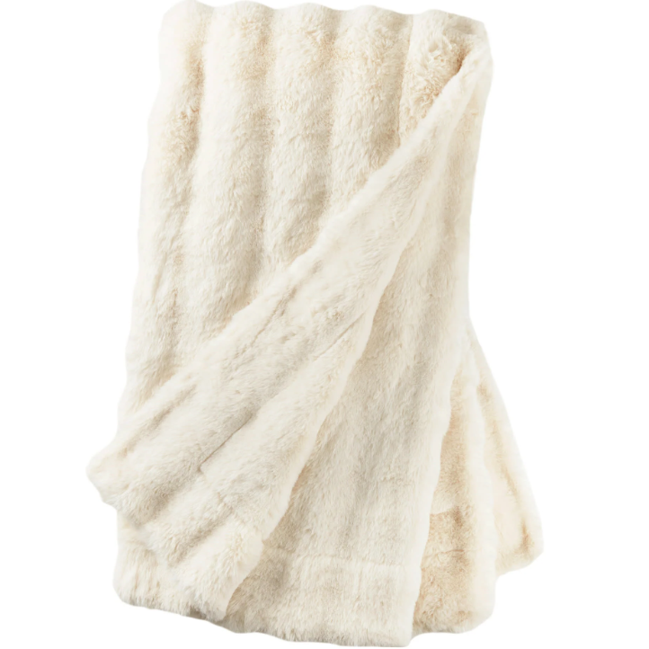 Faux Ivory Throw