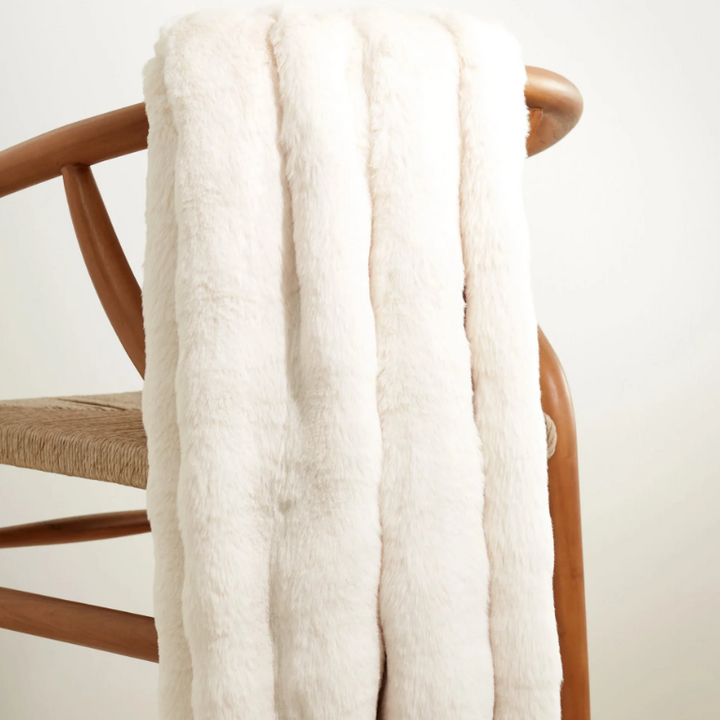 Faux Ivory Throw