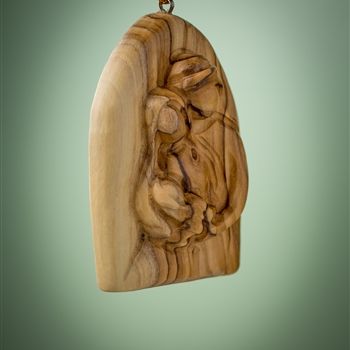 Solid Carved Family Ornament
