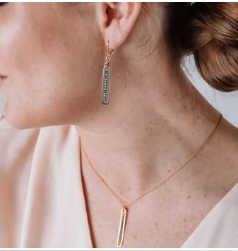 Blue Topaz Drop Earrings