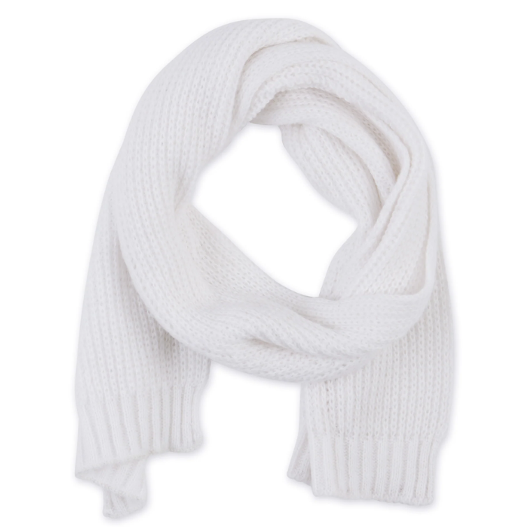 White Kenzie Knit Scarf