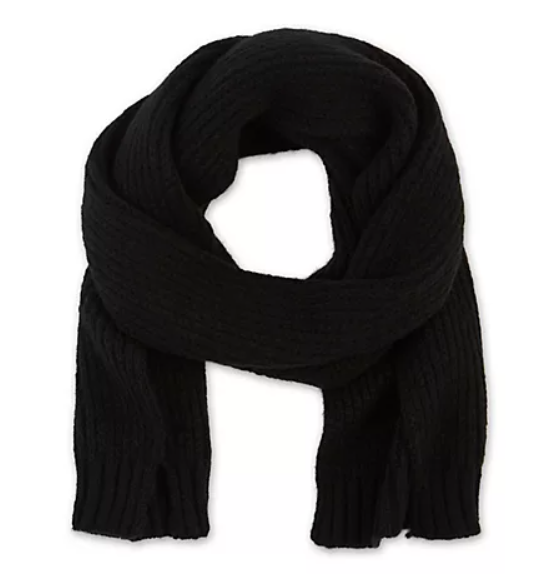Black Kenzie Knit Scarf