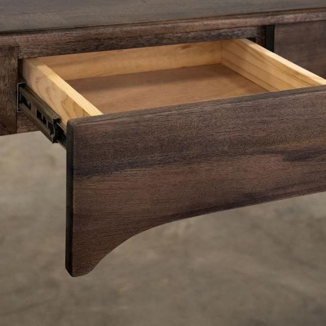 Dark Mezquite 3 Drawer Desk