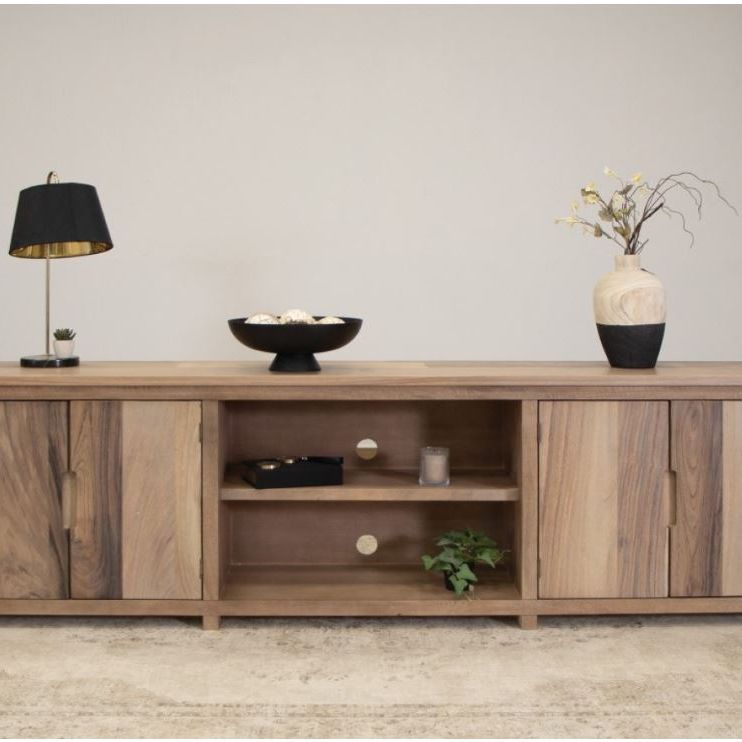 Natural Parota 93" TV Stand
