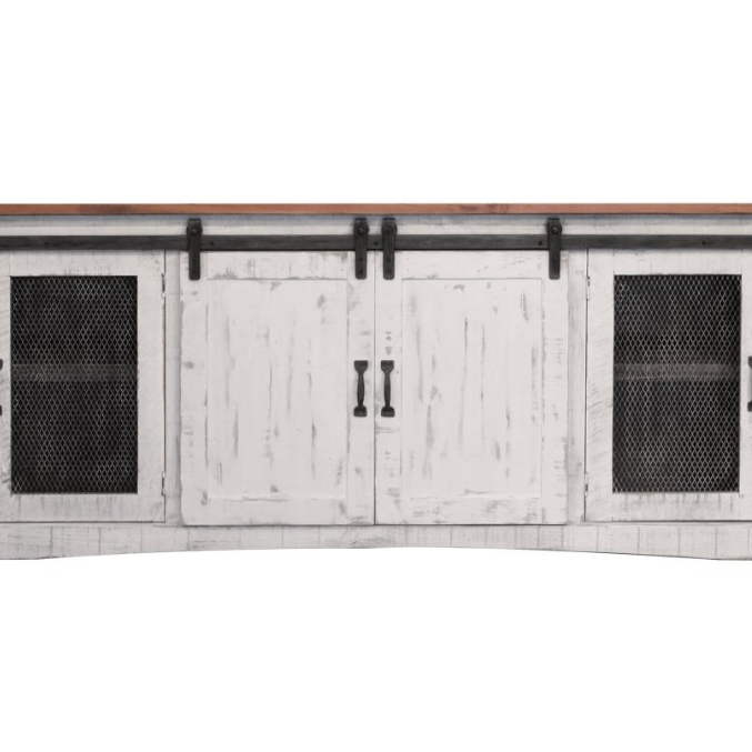 80" Farmhouse TV Stand White