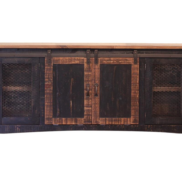 70" Farmhouse TV Stand Black