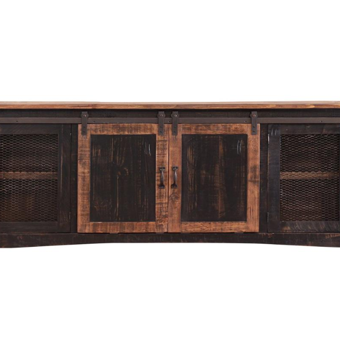 80" Farmhouse TV Stand Black
