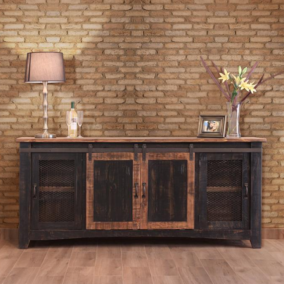 80" Farmhouse TV Stand Black