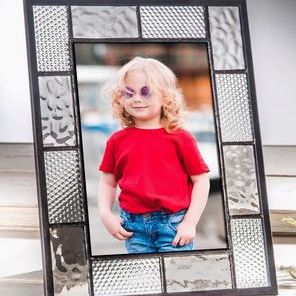 4X6 Grey/Textured Glass Easel Frame