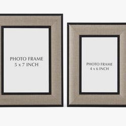 4X6 Black Wood & Linen Frame
