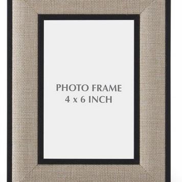 4X6 Black Wood & Linen Frame