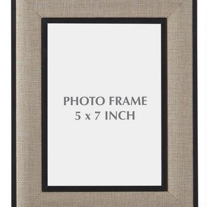 5X7 Black Wood & Linen Frame
