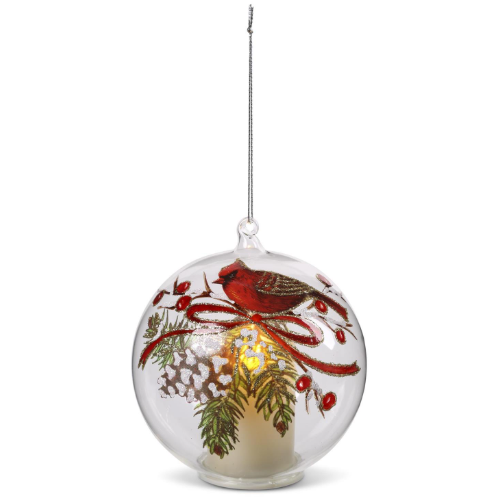 LED Cardinal/Pinecone Ornament
