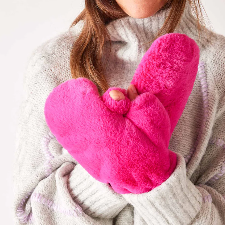 Ultraviolet Cozy Cabin Mittens