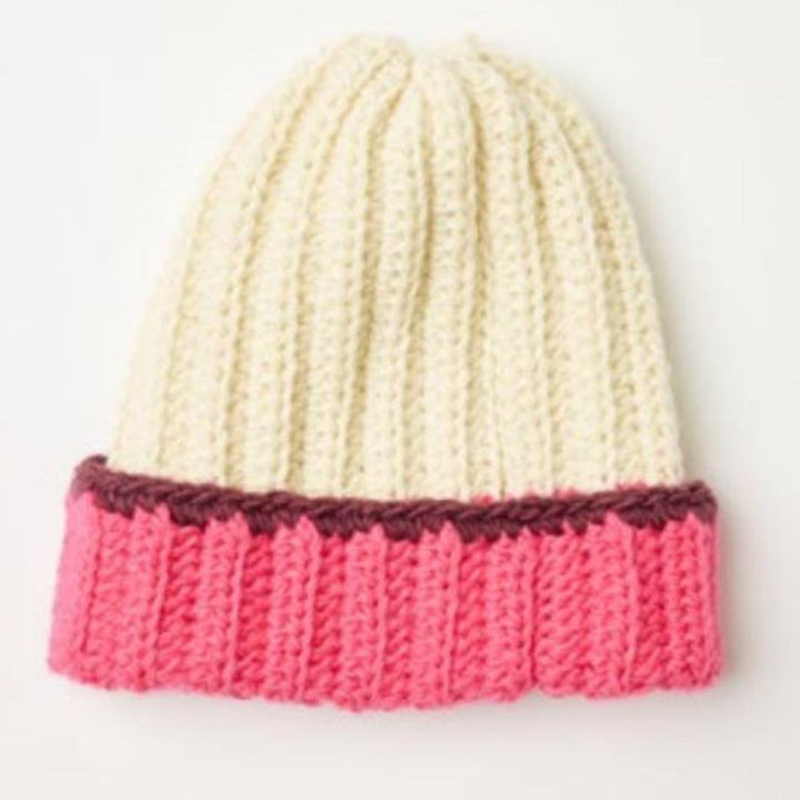 Pink/Cream Brightside Beanie