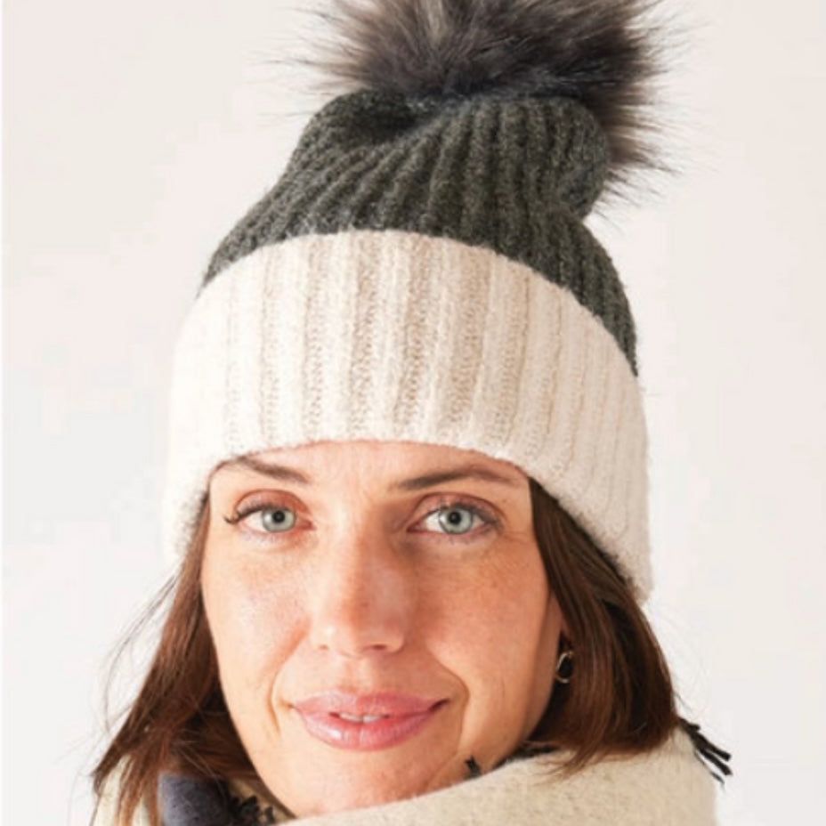 Storm/Fawn Snow Bunny Beanie