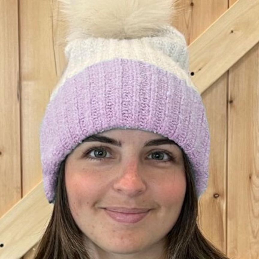 Fawn/Lilac Snow Bunny Beanie