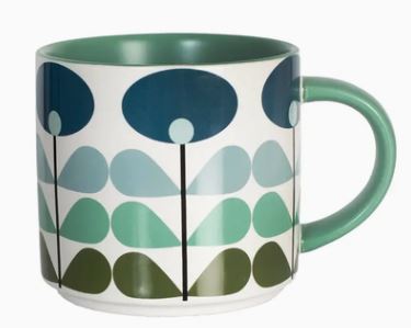 Modern Blue Flower Mug
