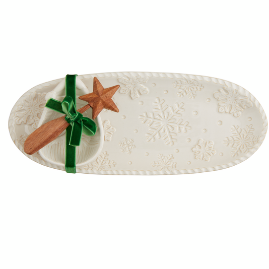 White Christmas Hostess Tray Set