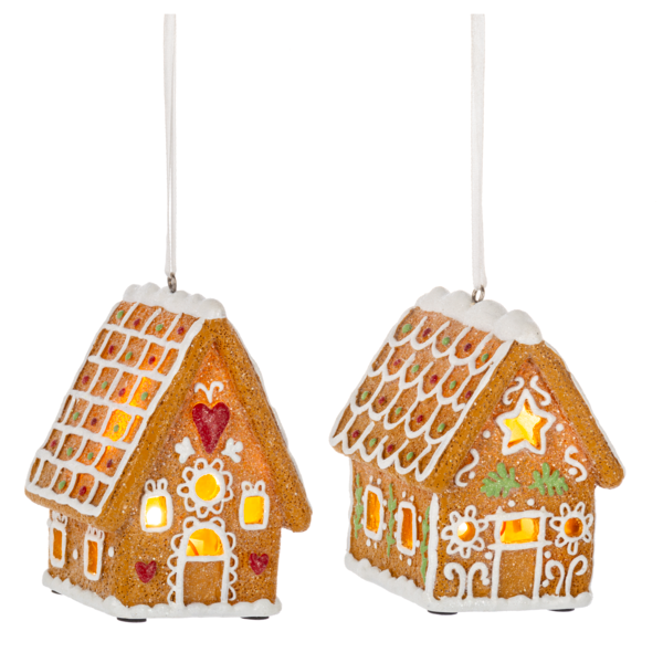 LED Gingerbread House Ornament