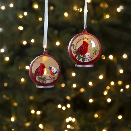 LED Cardinal Ornament (Red)