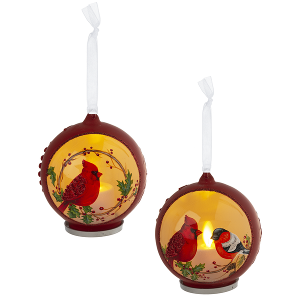LED Cardinal Ornament (Red)