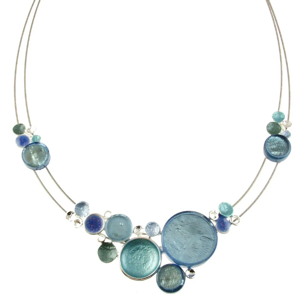 Blue Multi Dots Necklace