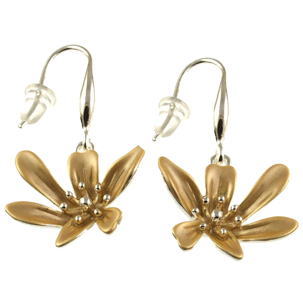 Gold Flower Earrings