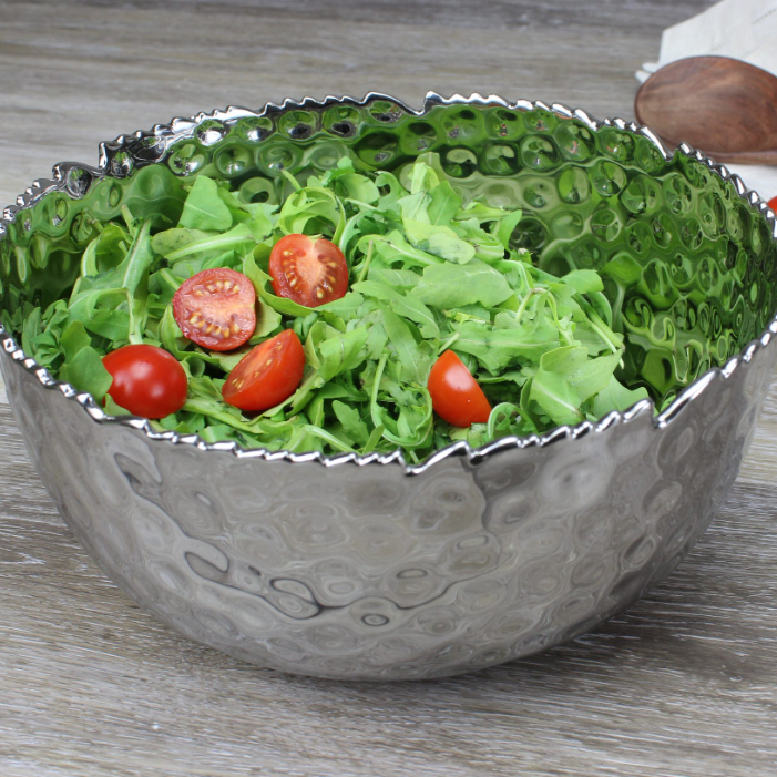 Large Round Silver Bowl