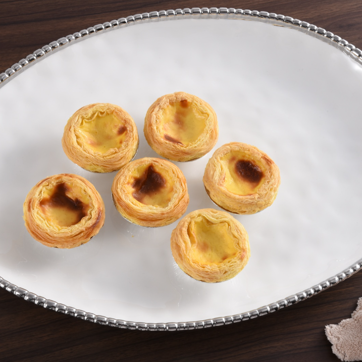 White/Silver Oval Platter