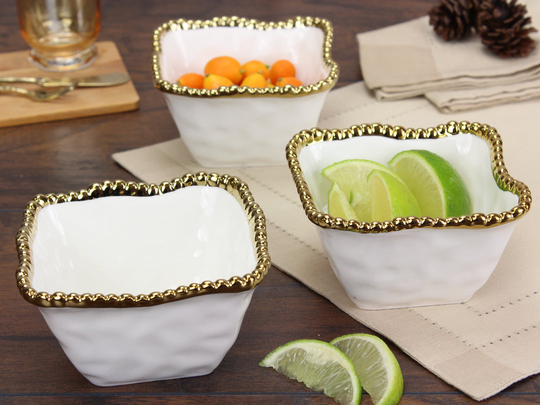 Pampa Bay Gold Salerno Sq. Snack Bowl