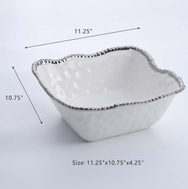 Large Square Salad Bowl