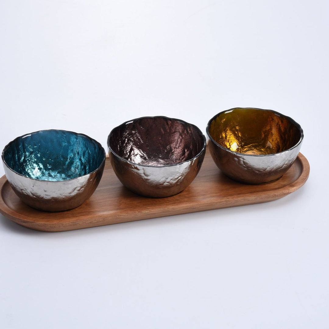 Pampa Bay Set of 3 Bowls On Wood