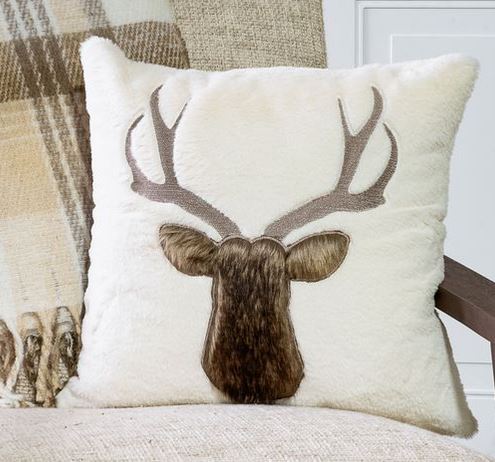 Faux Fur Deer Pillow