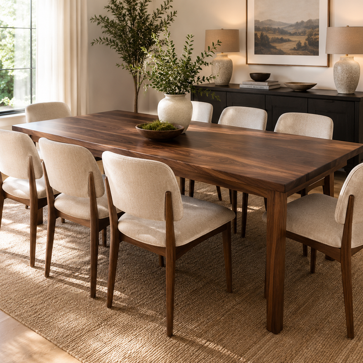 6' Tapered Leg Farmhouse Table Walnut